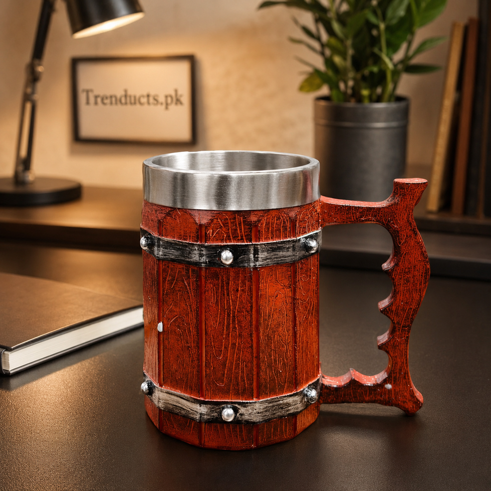 500ml Ancient Barrel Mug with Notched Handle