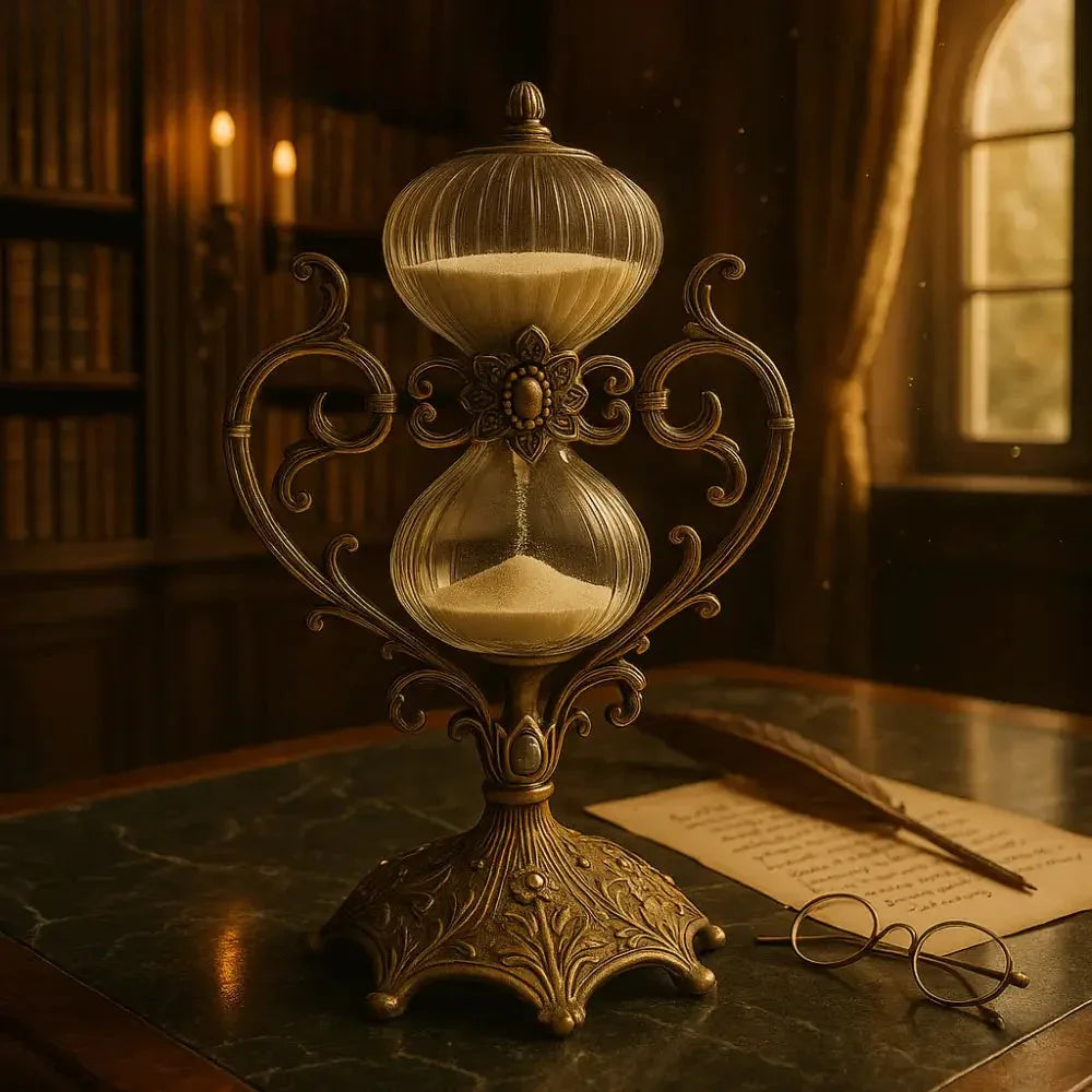 Antique Hourglass Timepiece with Ornate Design - Clarify.pk