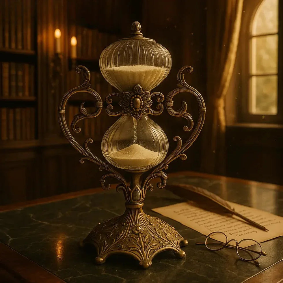 Antique Hourglass Timepiece with Ornate Design - Clarify.pk