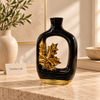 Black Arch Ceramic Vase with Gold Leaf
