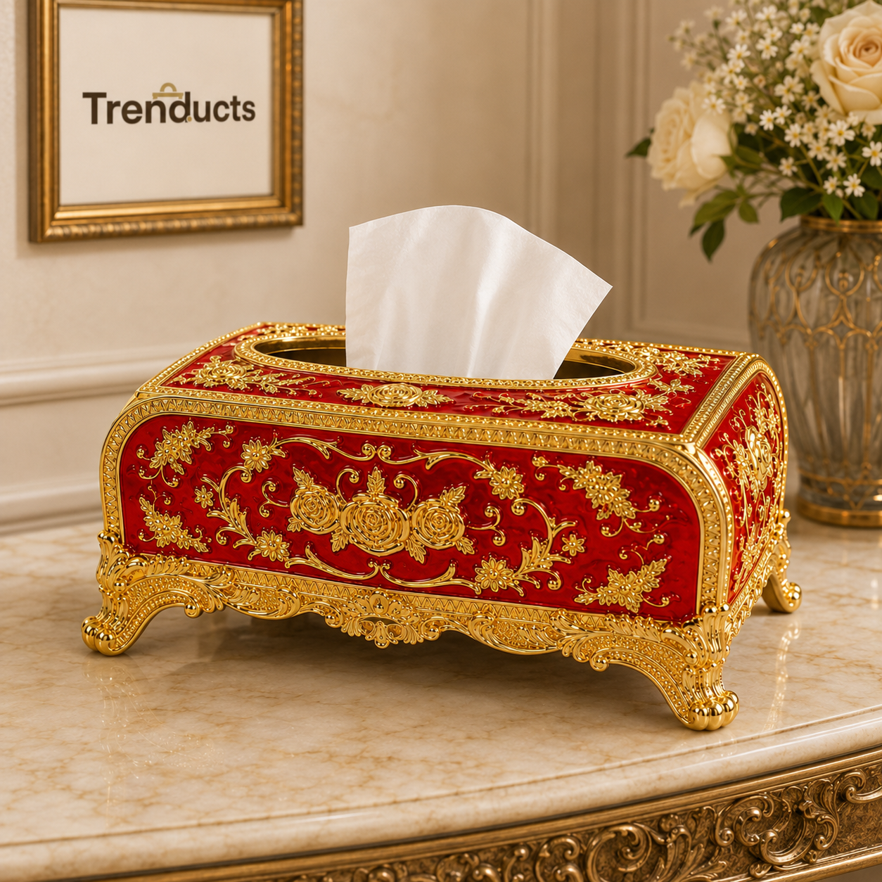 Royal Arch Floral Tissue Box – 4 Styles