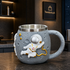 Astronaut Metal Mug with Moon Design – 450ml