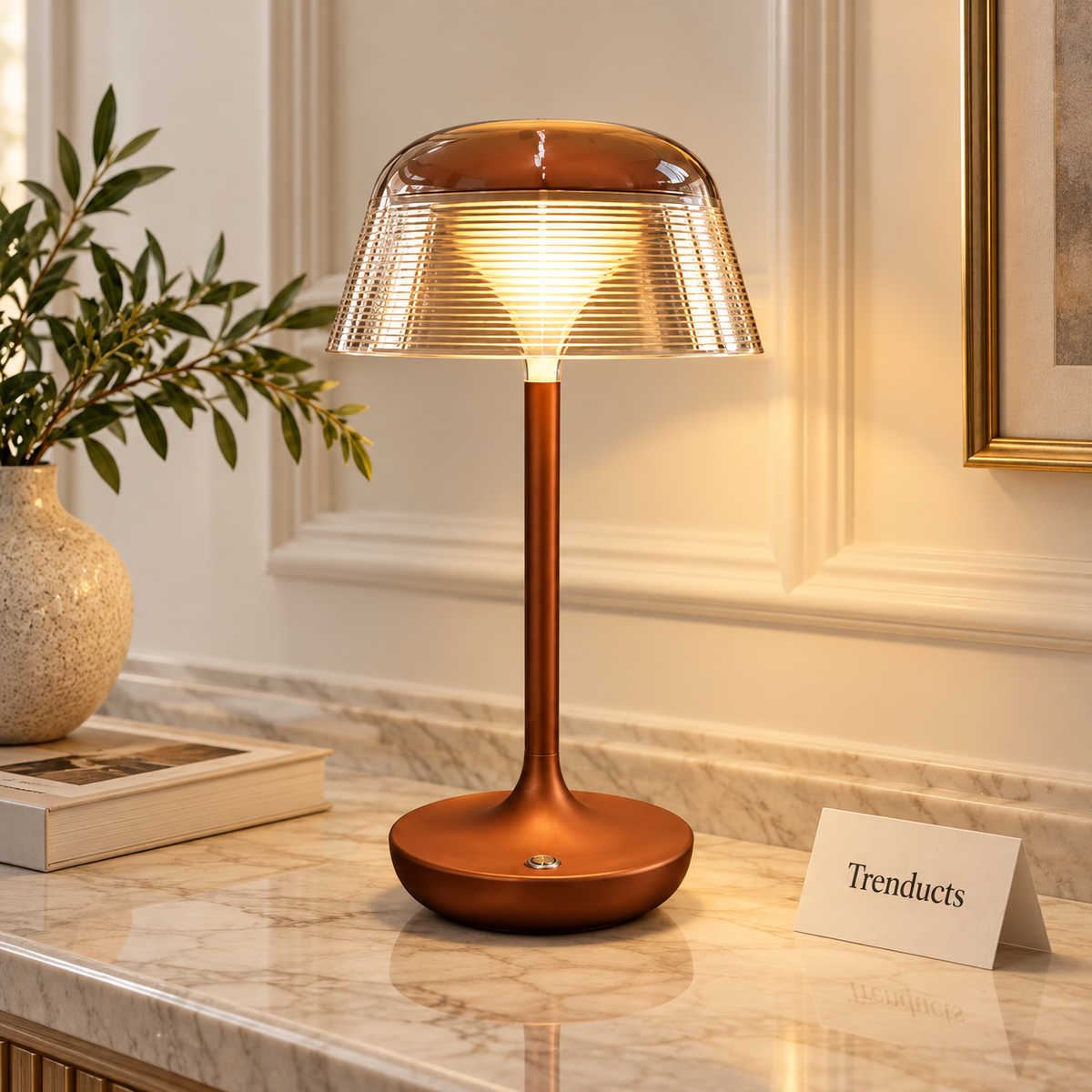 Aurora Bronze LED Table Lamp with 3 Light Modes