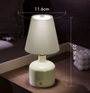 Aurora Pleated Ceramic Table Lamp with 3 Light Modes