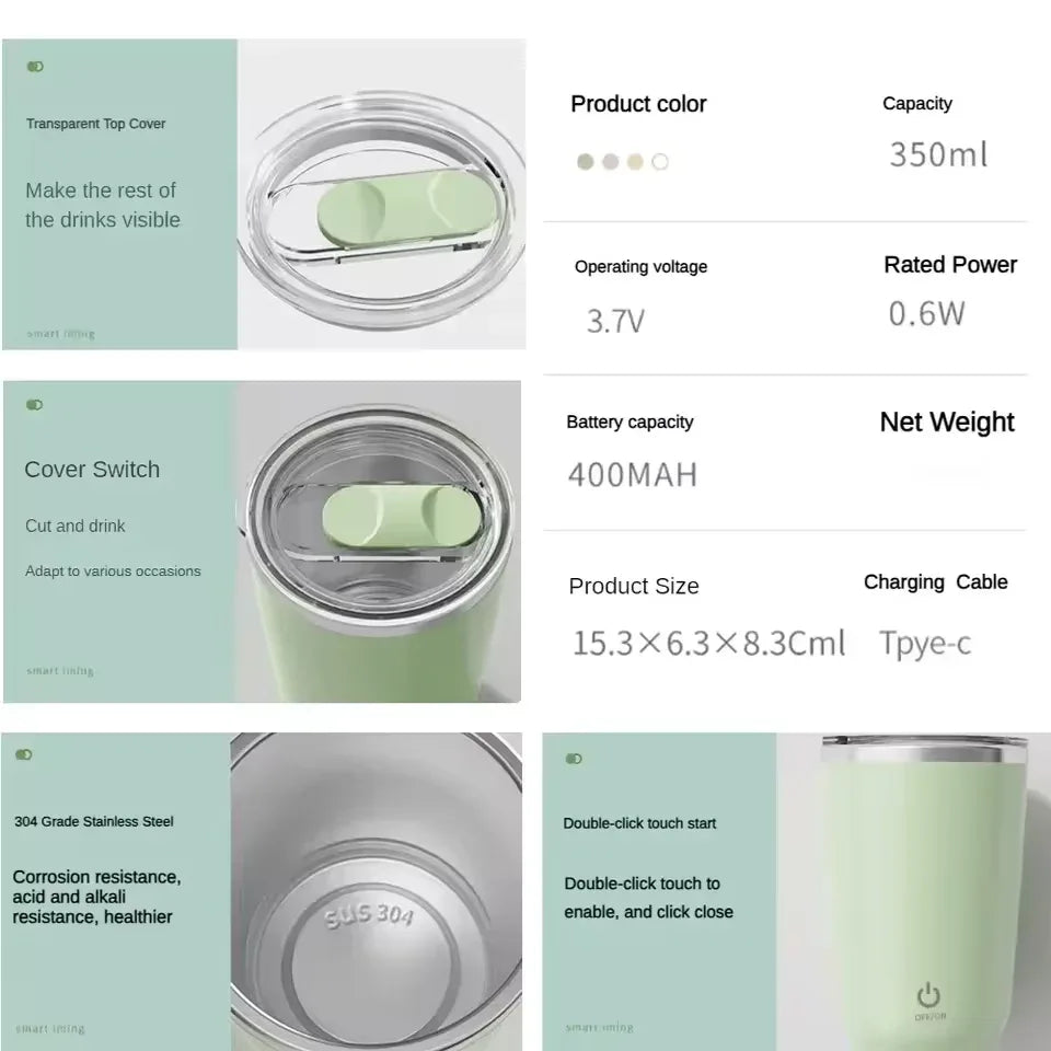 Automatic Self Stirring Mug with Lid
