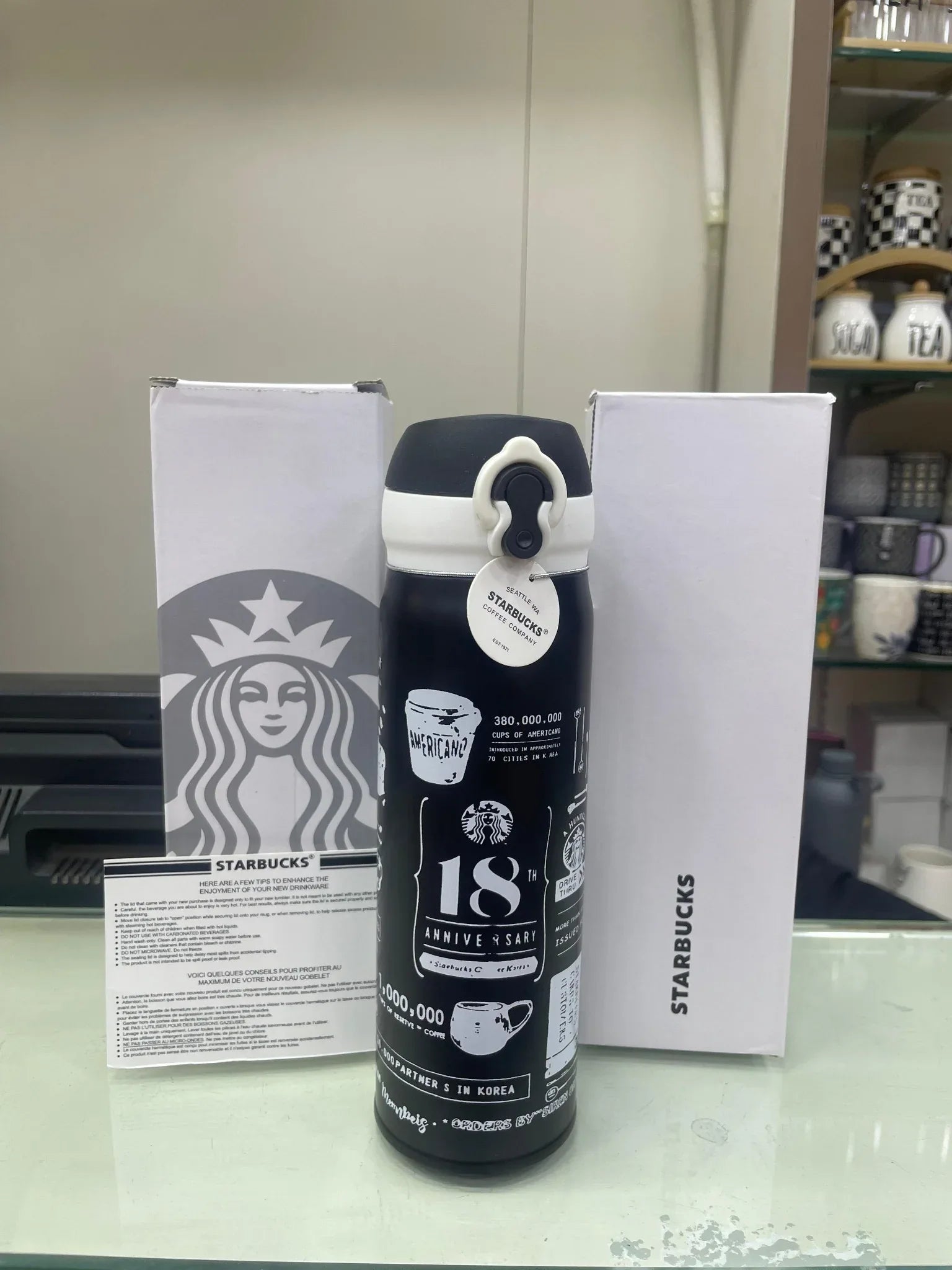 Starbucks Black & White Anniversary Bottle - Premium Edition - Clarify.pk