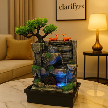 LED Electric Fountain – Fiber Waterfall Home Décor - Clarify.pk