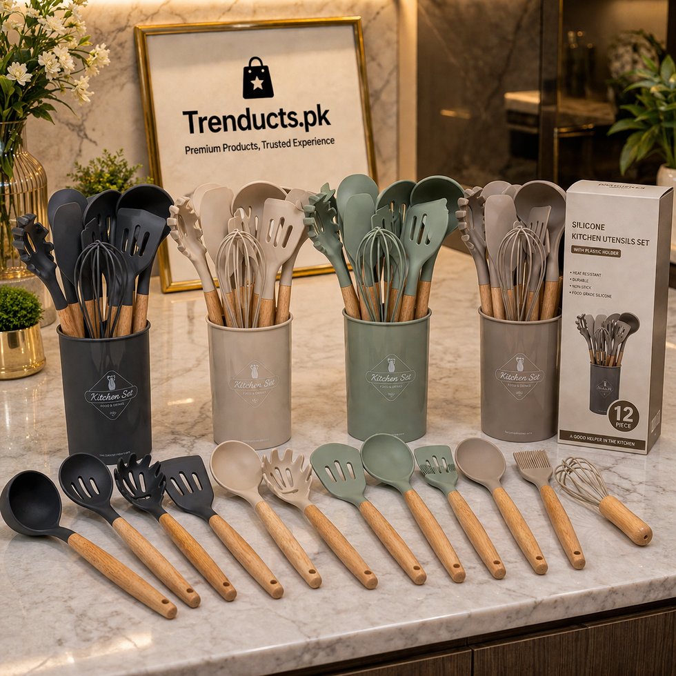 12-Piece Silicone Utensil Set – Non-Stick Professional Cooking Tools