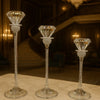 3pcs Crystal Candle Stands – Elegant Home Decor - Clarify.pk