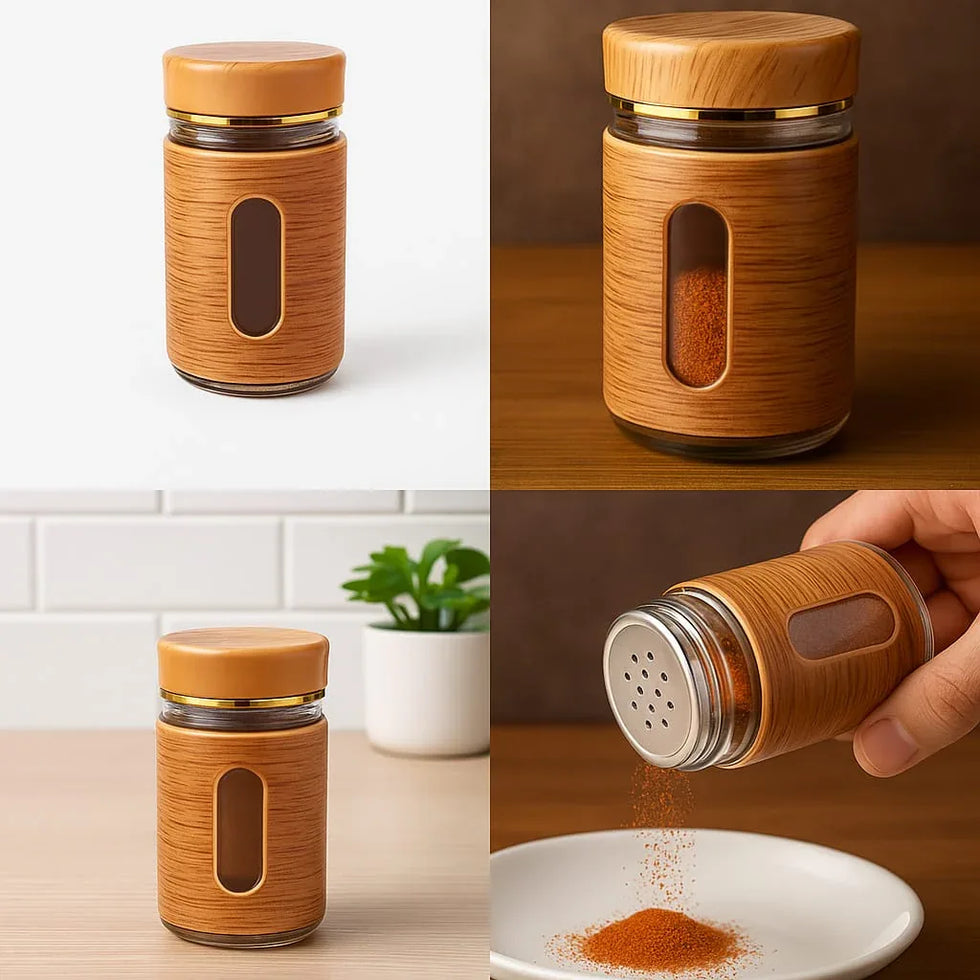 Glass Salt & Pepper Container – Kitchen Spice Shaker