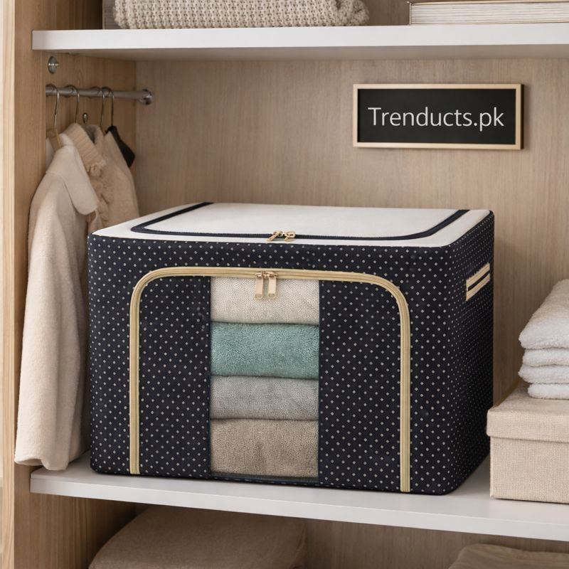 66L Foldable Large Storage Organizer – Printed Design