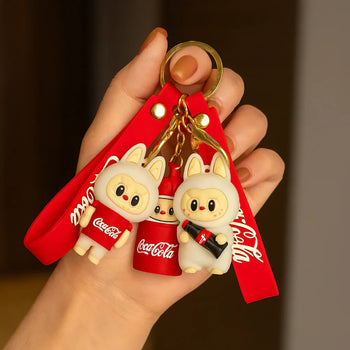 CocaCola Labubu Keychain – Fun Collectible Bag Charm (Random) - Clarify.pk