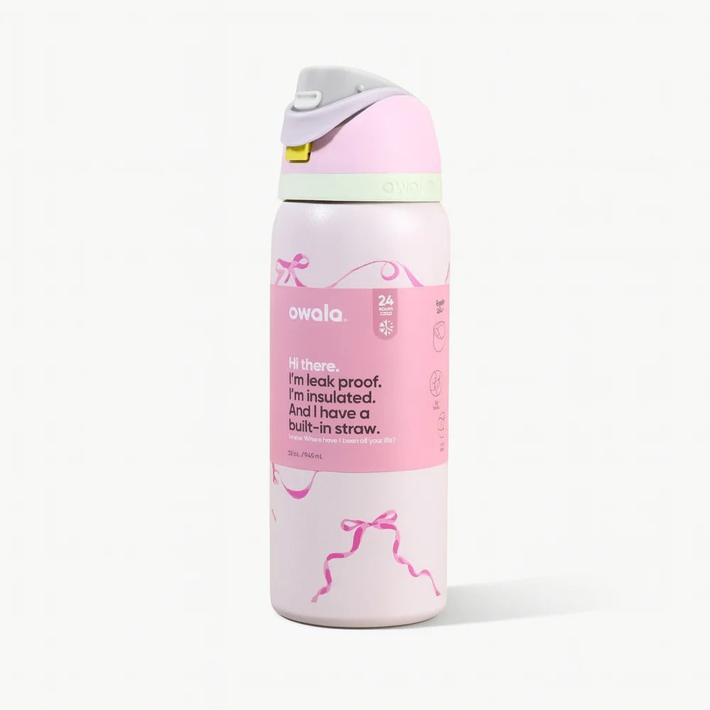 Owala UO Exclusive 32oz FreeSip® – "Pink Bow" Limited Edition MJ