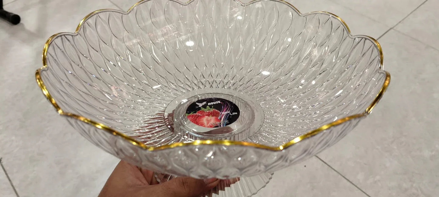 Premium Acrylic Fruit Dish with Stand – Elegant Serveware - Clarify.pk