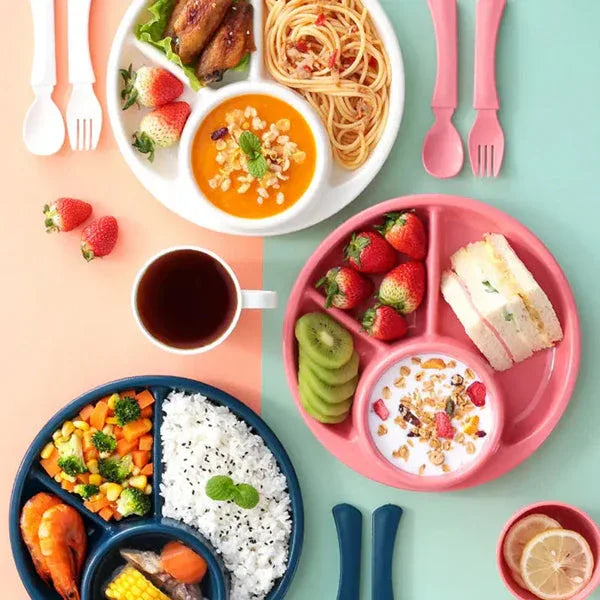 4 compartment plastic dinner plate - Food-Safe - Clarify.pk