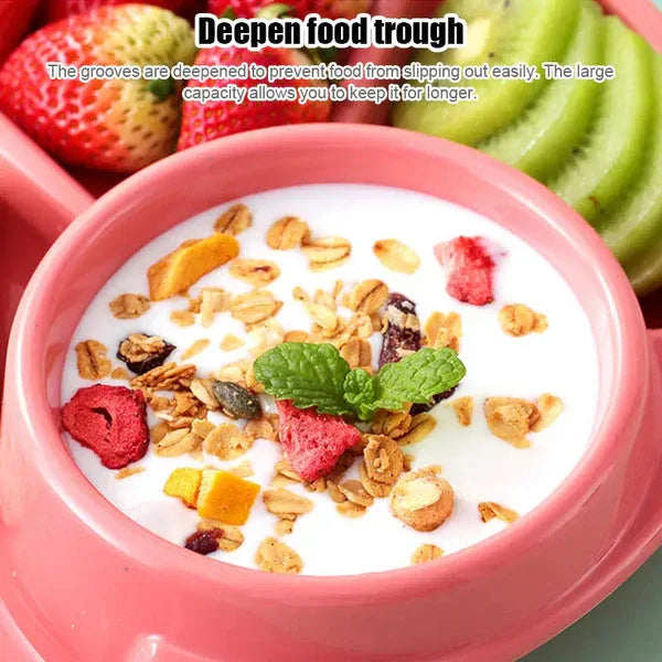4 compartment plastic dinner plate - Food-Safe