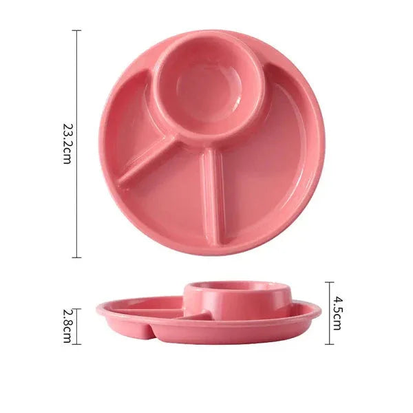 4 compartment plastic dinner plate - Food-Safe
