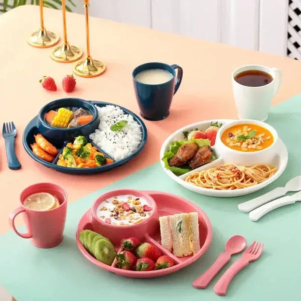 4 compartment plastic dinner plate - Food-Safe - Clarify.pk