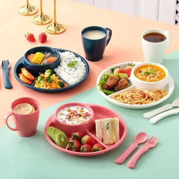4 compartment plastic dinner plate - Food-Safe