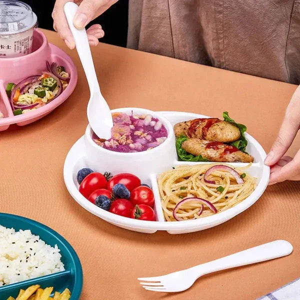 4 compartment plastic dinner plate - Food-Safe