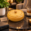 Covered Bamboo Ashtray with Removable Lid