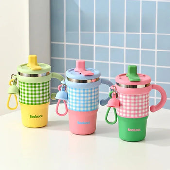 600ml Stainless Steel Kids Thermos with Handle - Clarify.pk