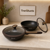 Baroly Deep Cooking Wok with Glass Lid