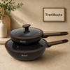 Baroly Deep Cooking Wok with Glass Lid