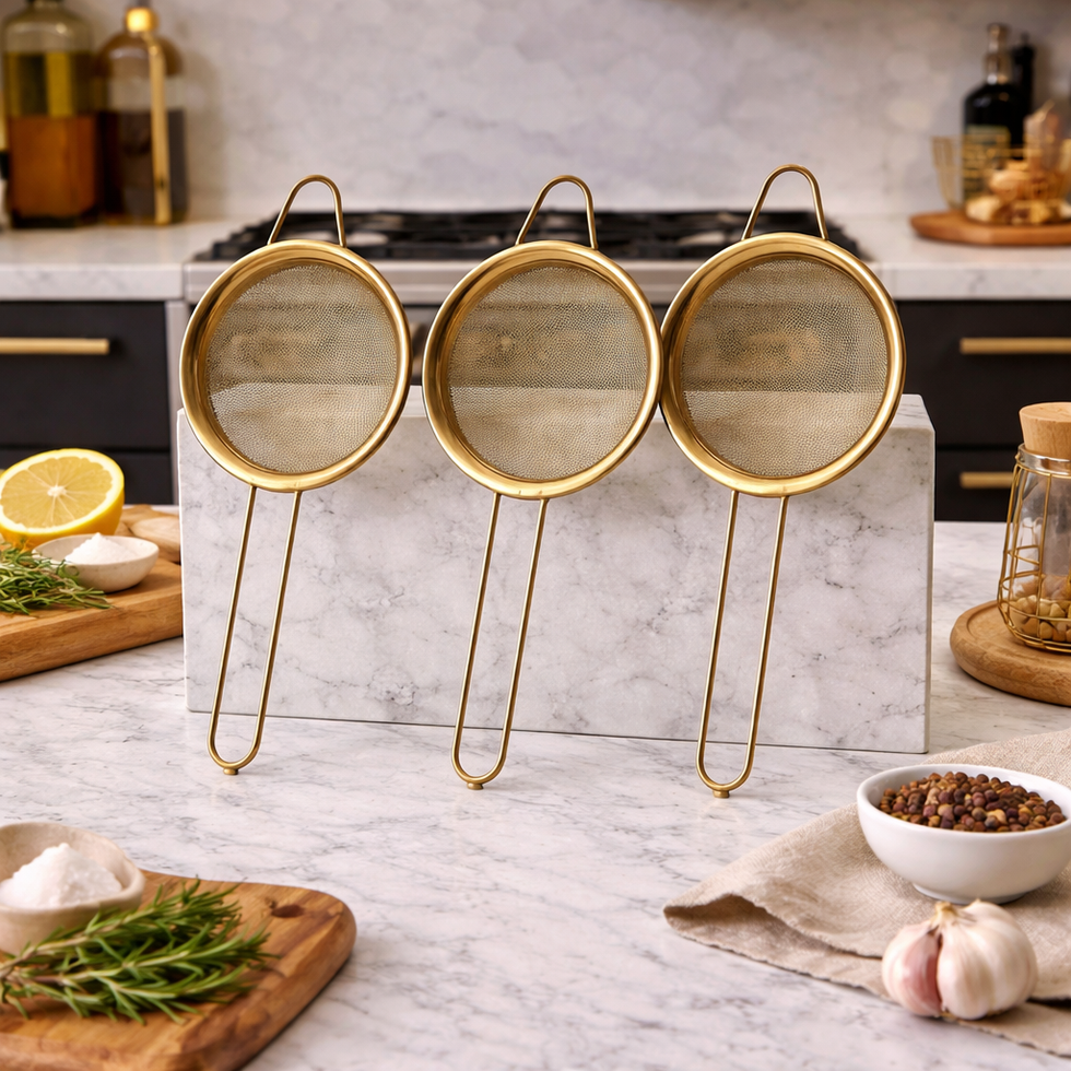 Gold Mesh Tea Strainer – Premium Fine Filtration (small)