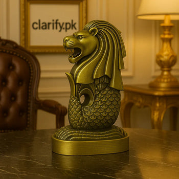 Metal Singapore Lion Fountain Showpiece – Premium Decor Model - Clarify.pk