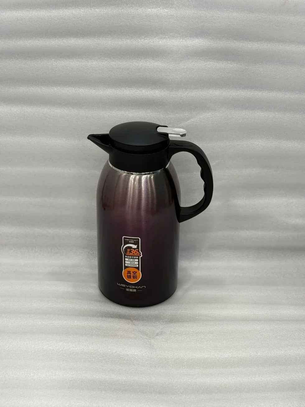 2.2L سٹینلیس سٹیل تھرمل فلاسک - جامنی رنگ کی گرم اور ٹھنڈی بوتل