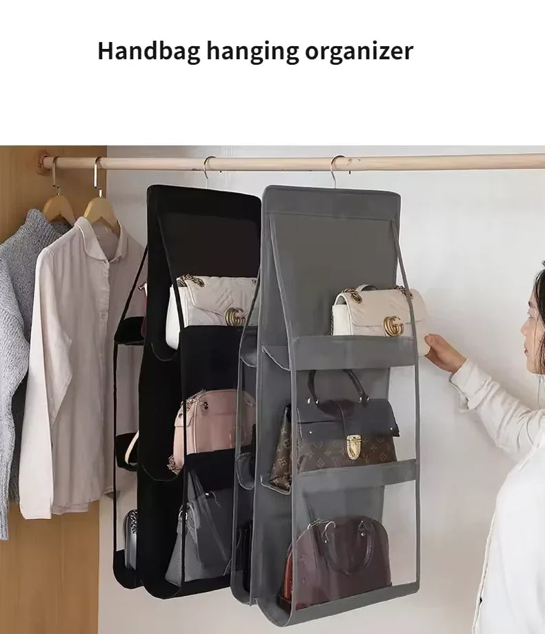 Handbag Organizer for Bedroom Wardrobe Bag Storage - Clarify.pk