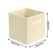 Non-Woven Storage Basket with Handle - Durable & Foldable - Clarify.pk