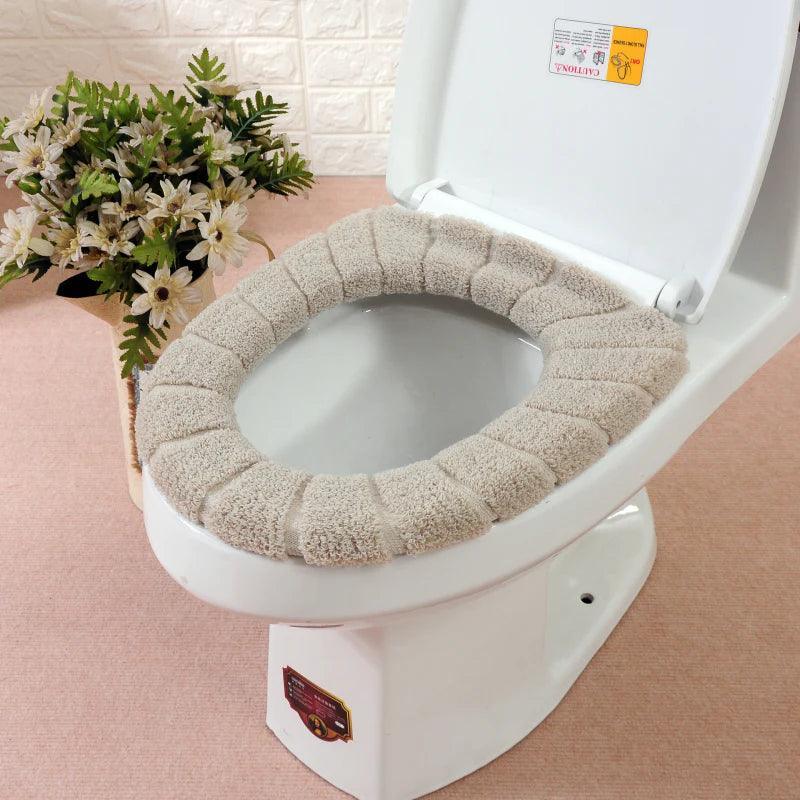 Washable Toilet Seat Cover for Easy Cleaning and Comfortable Stretching - Clarify.pk