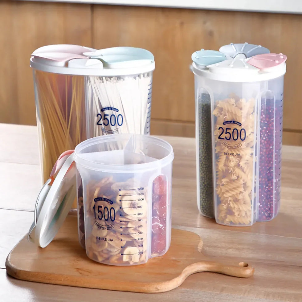 Grain Storage Container with Easy Dispensing Lid