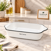 Believe Rectangular Ceramic Baking Dish with Handles