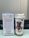 Stylish Pink Bear Vacuum Mug – 520ml - Clarify.pk