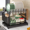 2 Tier Dish Drying Rack with Utensil Holder - Clarify.pk