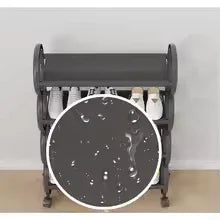4 Layer Shoe Rack with Rollers - Stylish & Mobile