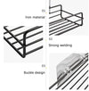 Black Bathroom Shelf Organizer - Wall Mount