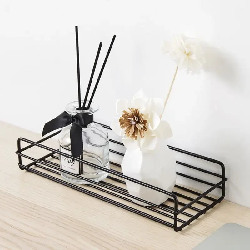 Black Bathroom Shelf Organizer - Wall Mount