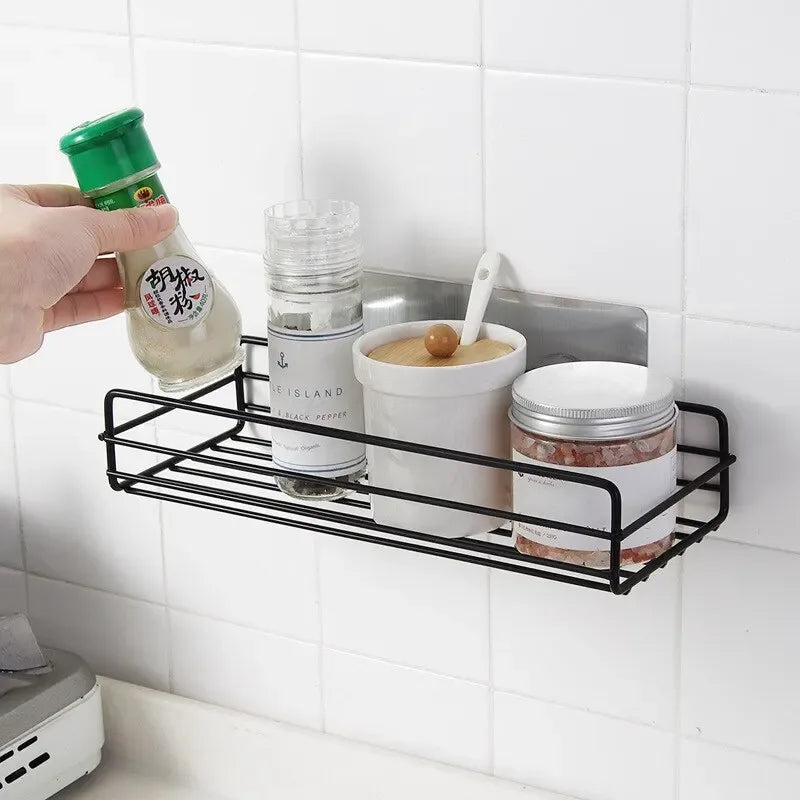Black Bathroom Shelf Organizer - Wall Mount