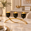 Triple Marble-Pattern Candle Stand