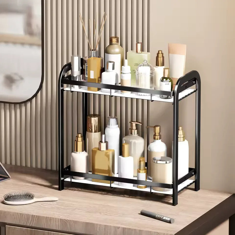2 Tier Bathroom Counter Organizer - Sturdy & Stylish - Clarify.pk