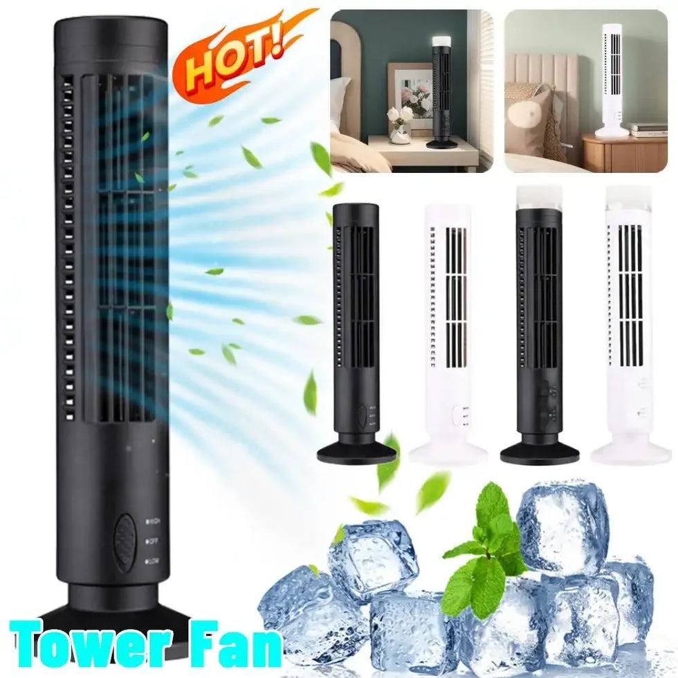 Bladeless Desktop Tower Fan for Home & Office
