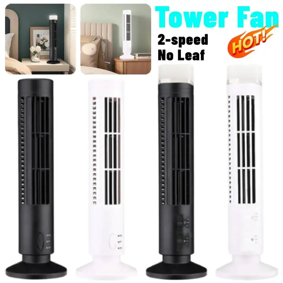 Bladeless Desktop Tower Fan for Home & Office