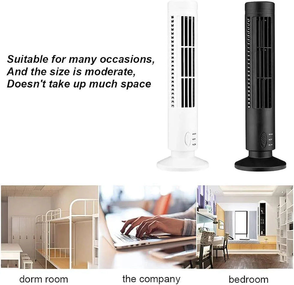 Bladeless Desktop Tower Fan for Home & Office