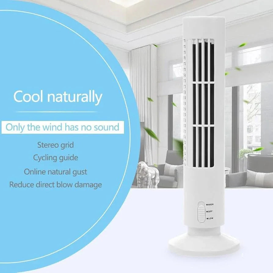 Bladeless Desktop Tower Fan for Home & Office - Clarify.pk