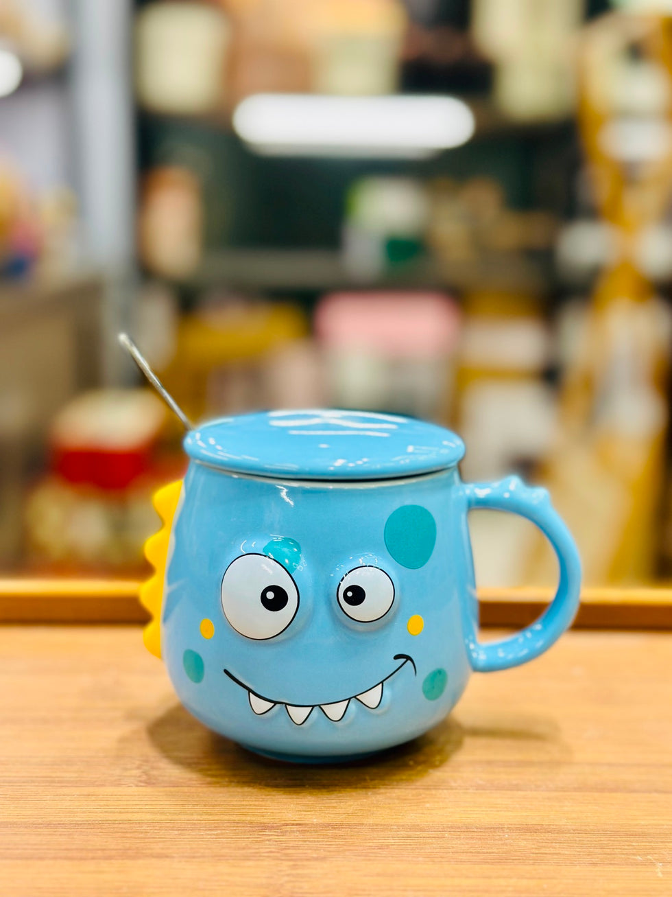 Monster Character Mug with Lid & Spoon