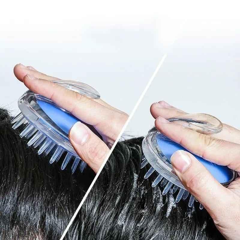 Silicone Scalp Massage Brush with Soft Bristles
